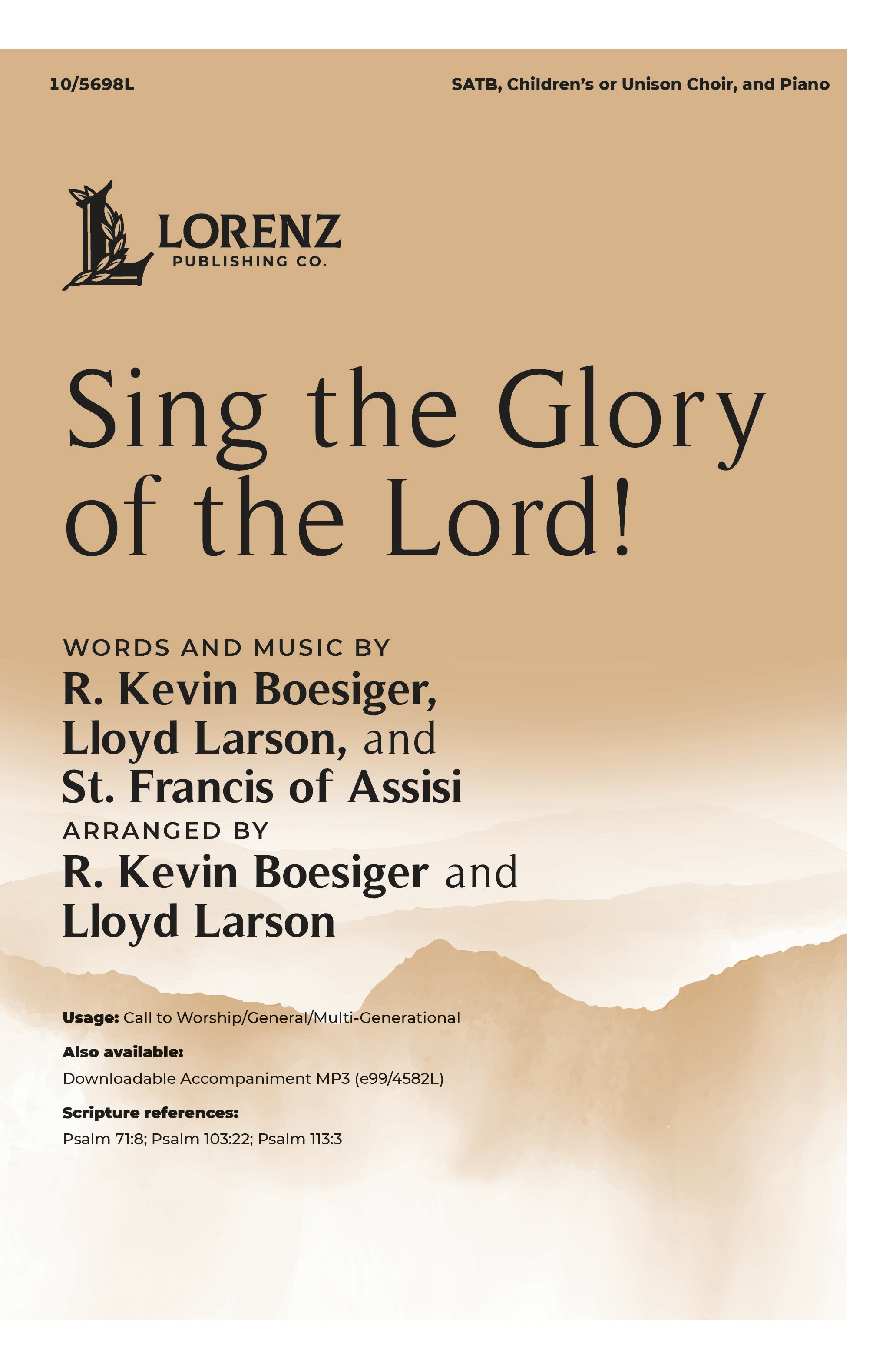 Sing the Glory of the Lord!