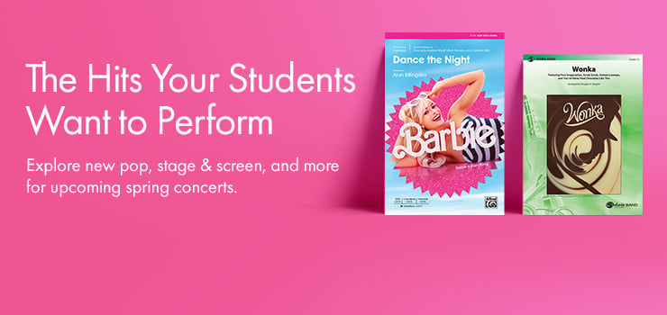 Shop new pop, stage & screen, and more for upcoming spring concerts.
