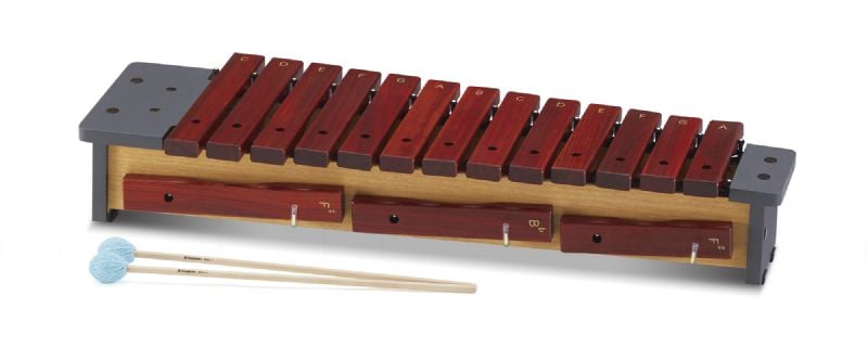 Suzuki Orff Xylophone Soprano, Diatonic 13 Note C5 to A6, includes 1Bb, 2F#, 2 Pair Mallets