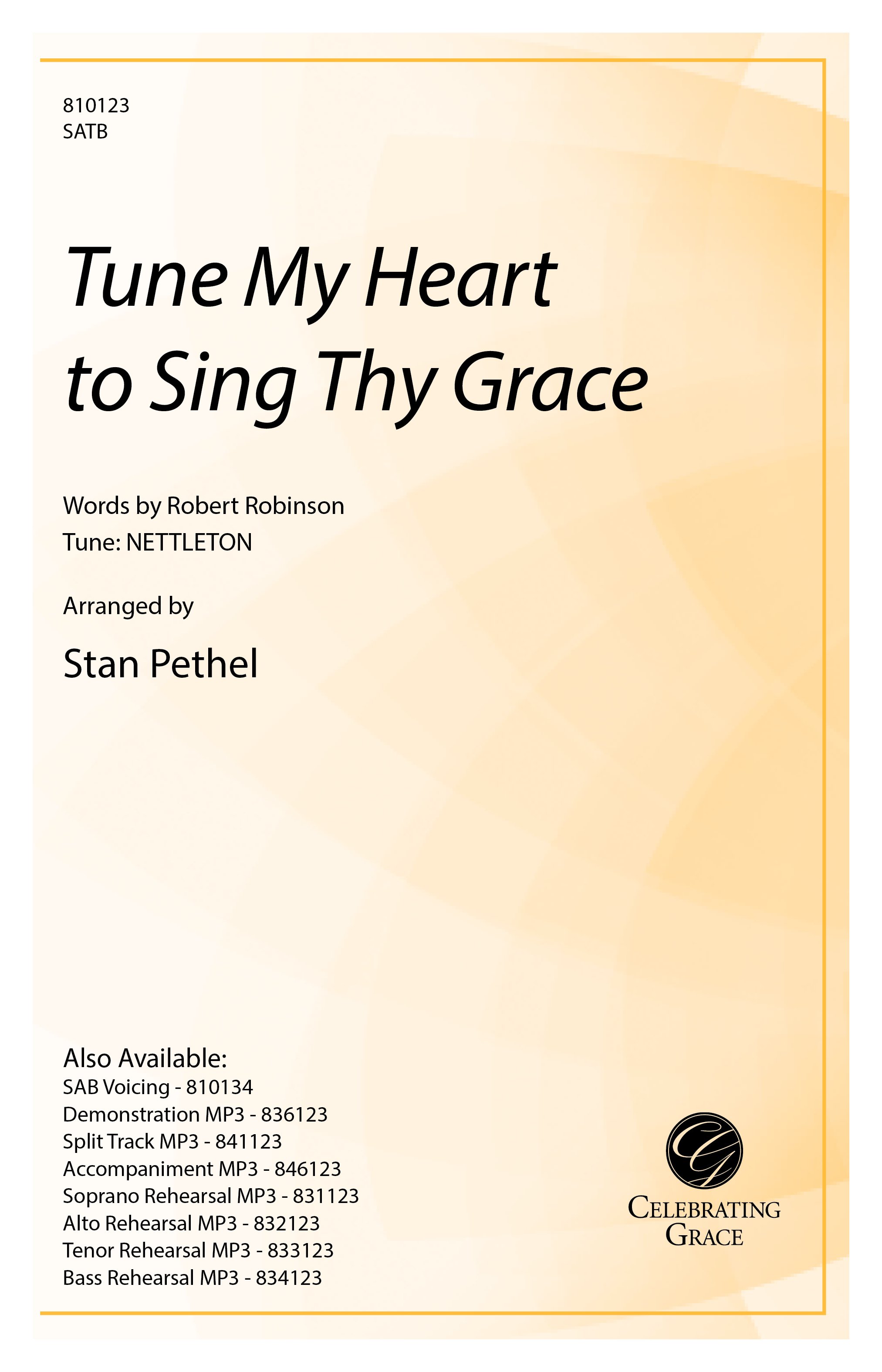 Tune My Heart to Sing Thy Grace church choir sheet music cover