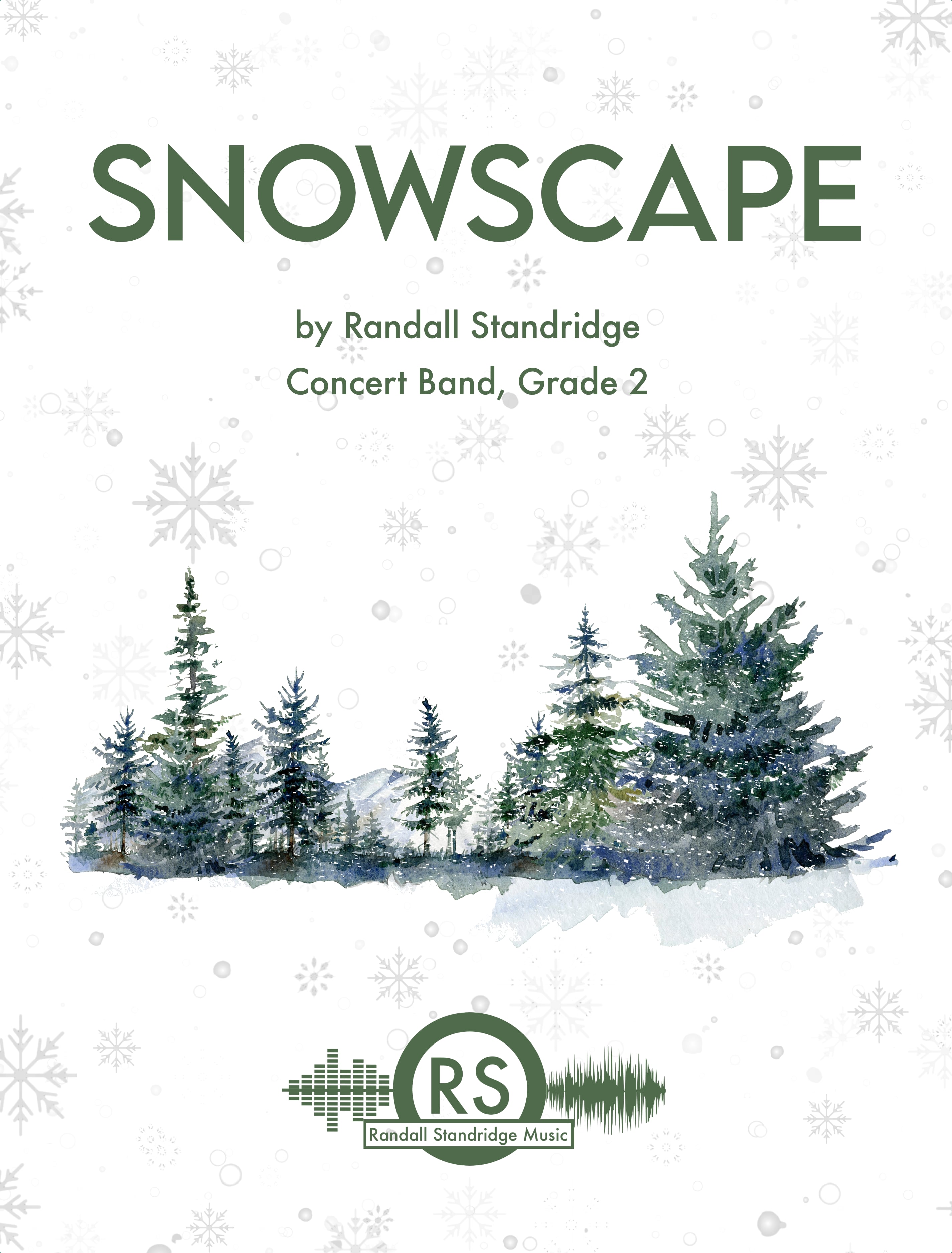 Snowscape christmas sheet music cover