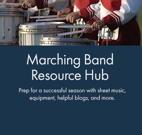 Explore our marching band resource hub to prep for a successful season with marching sheet music, equipment, helpful blogs, and more!