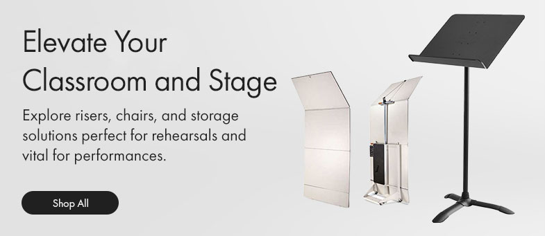 Shop music risers, chairs, and storage solutions perfect for rehearal and performance.