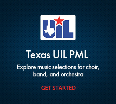 Explore Texas UIL PML music selections for choir, band, and orchestra.