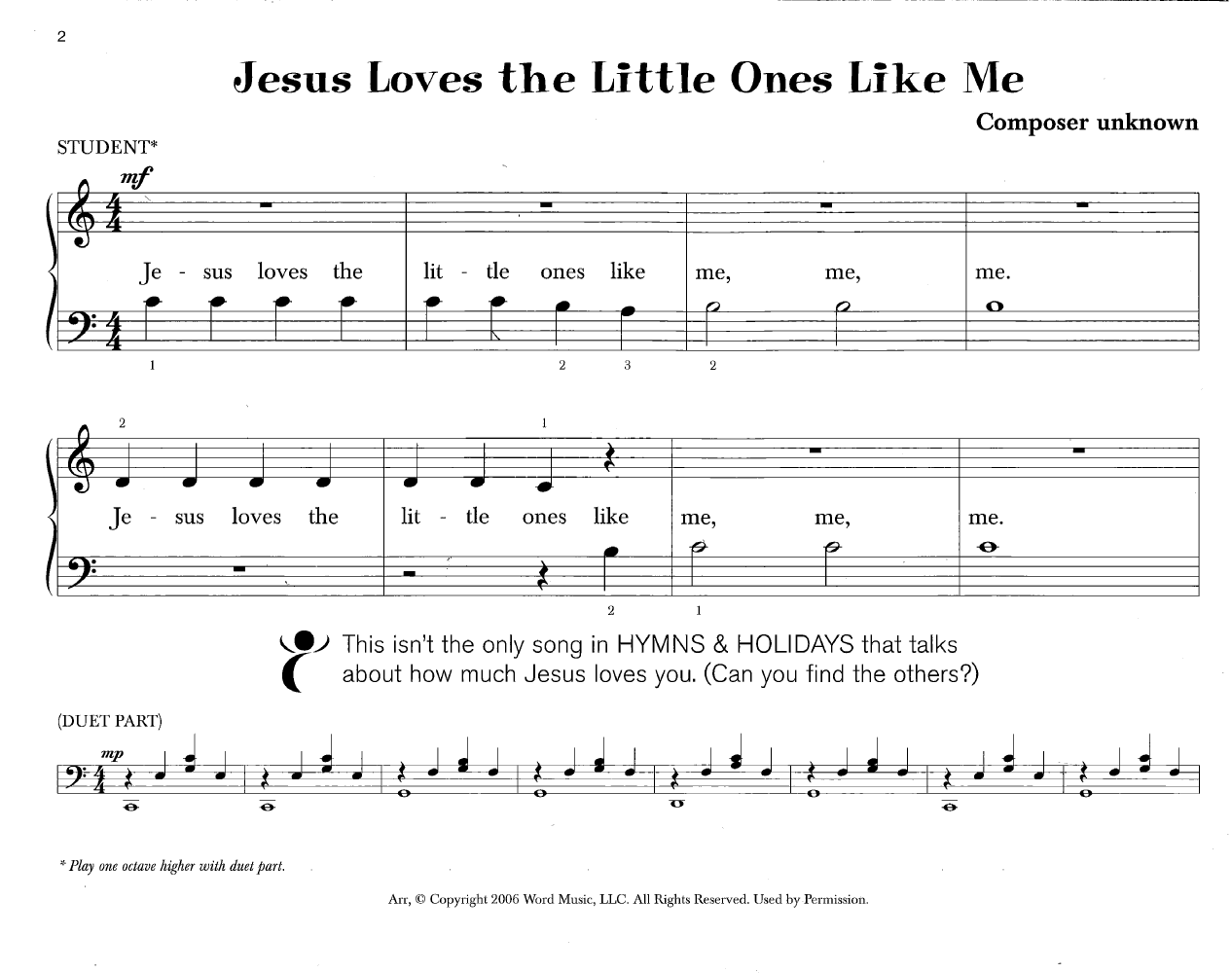Music In Me #1 Hymns And Holidays