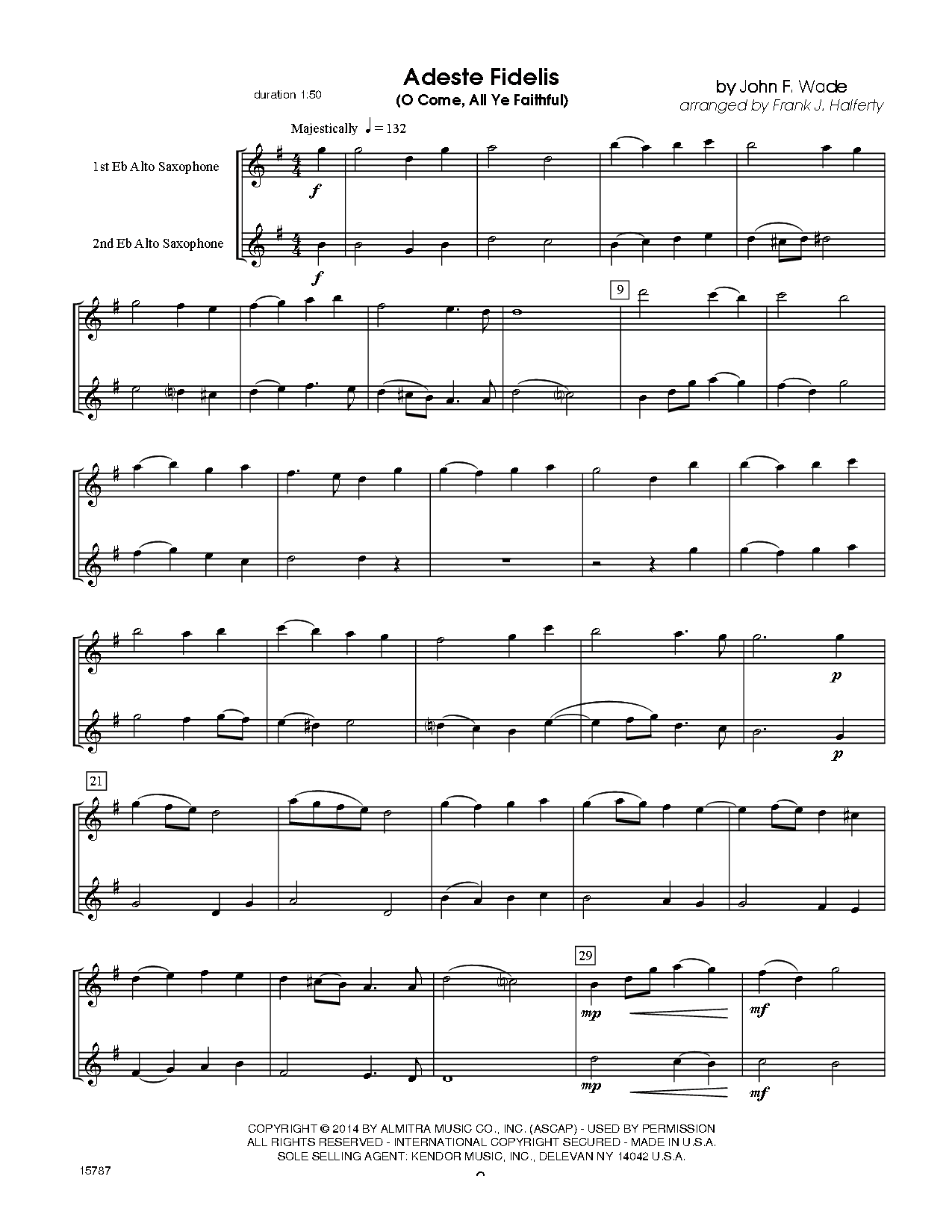 Christmas Anthology Alto Saxophone Duet