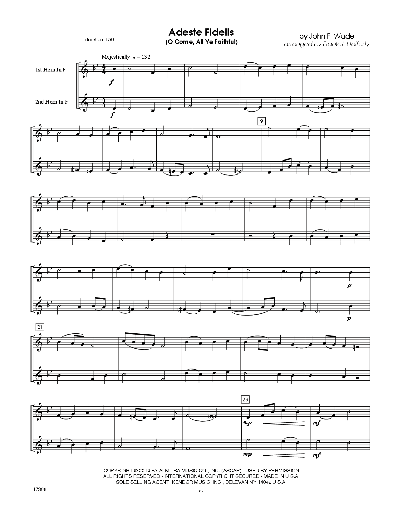 Christmas Anthology French Horn Duet