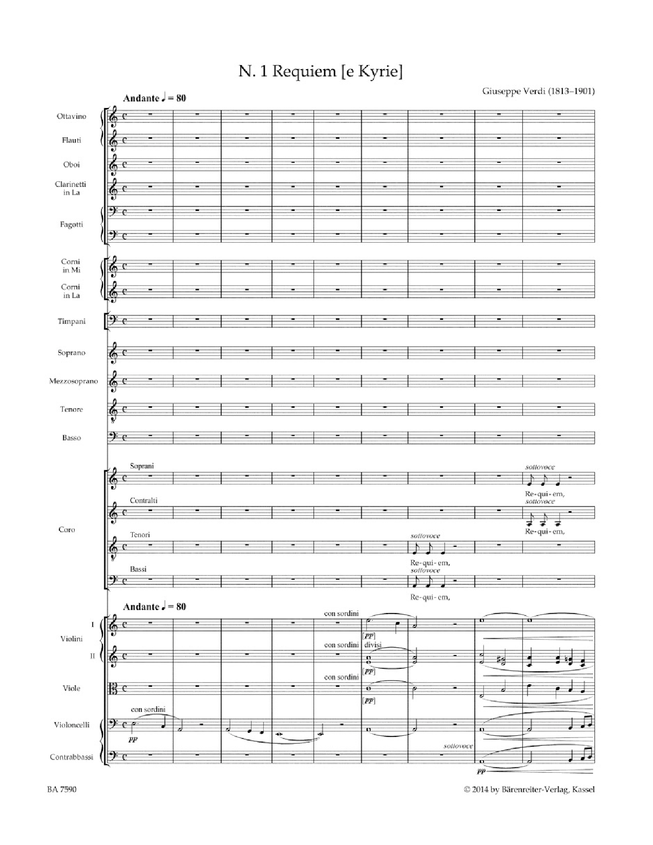 Messa da Requiem Full Score