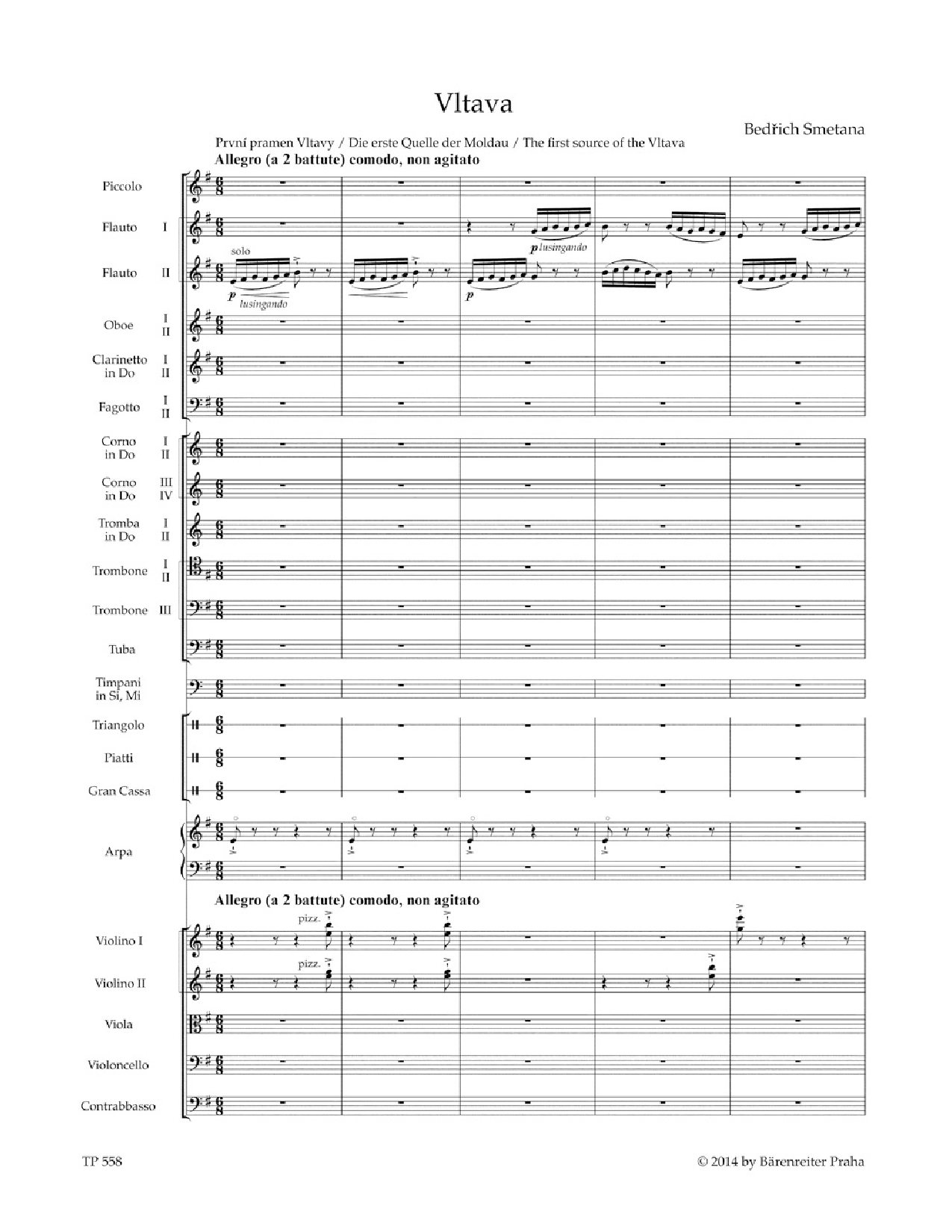 Vltava (The Moldau) Study Score