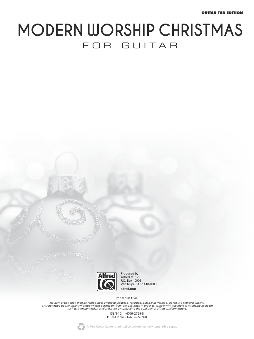 Modern Worship Christmas Guitar Tab Edition