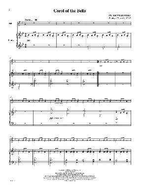 Carol of the Bells Euphonium (Baritone) BC and Piano