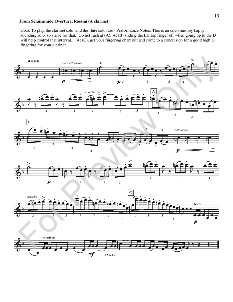 Advanced Clarinet Technique P.O.D.