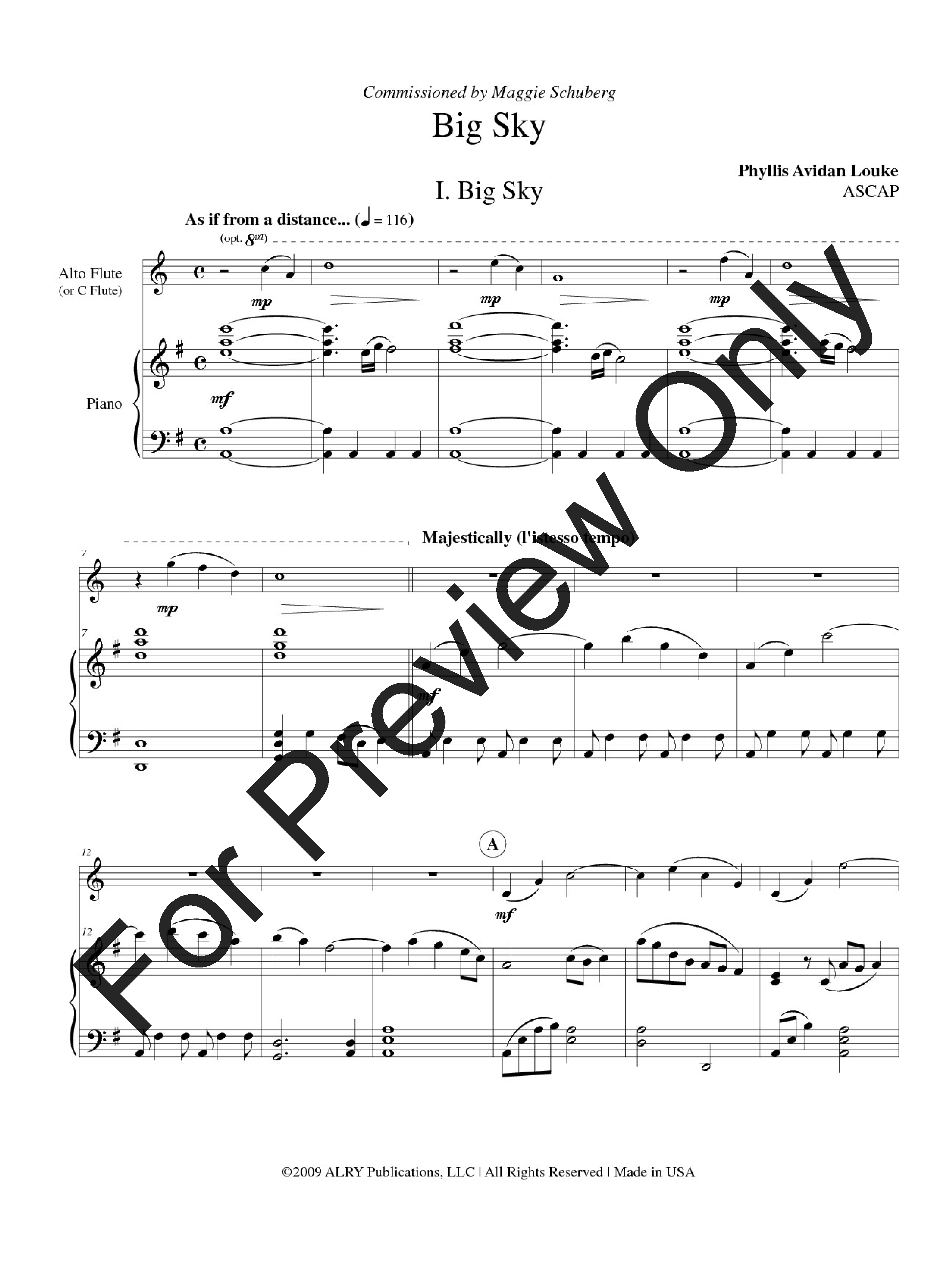 Big Sky Alto Flute and Piano opt. C flute