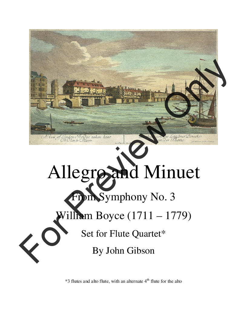 Allegro and Minuet for Flute Quartet P.O.D.
