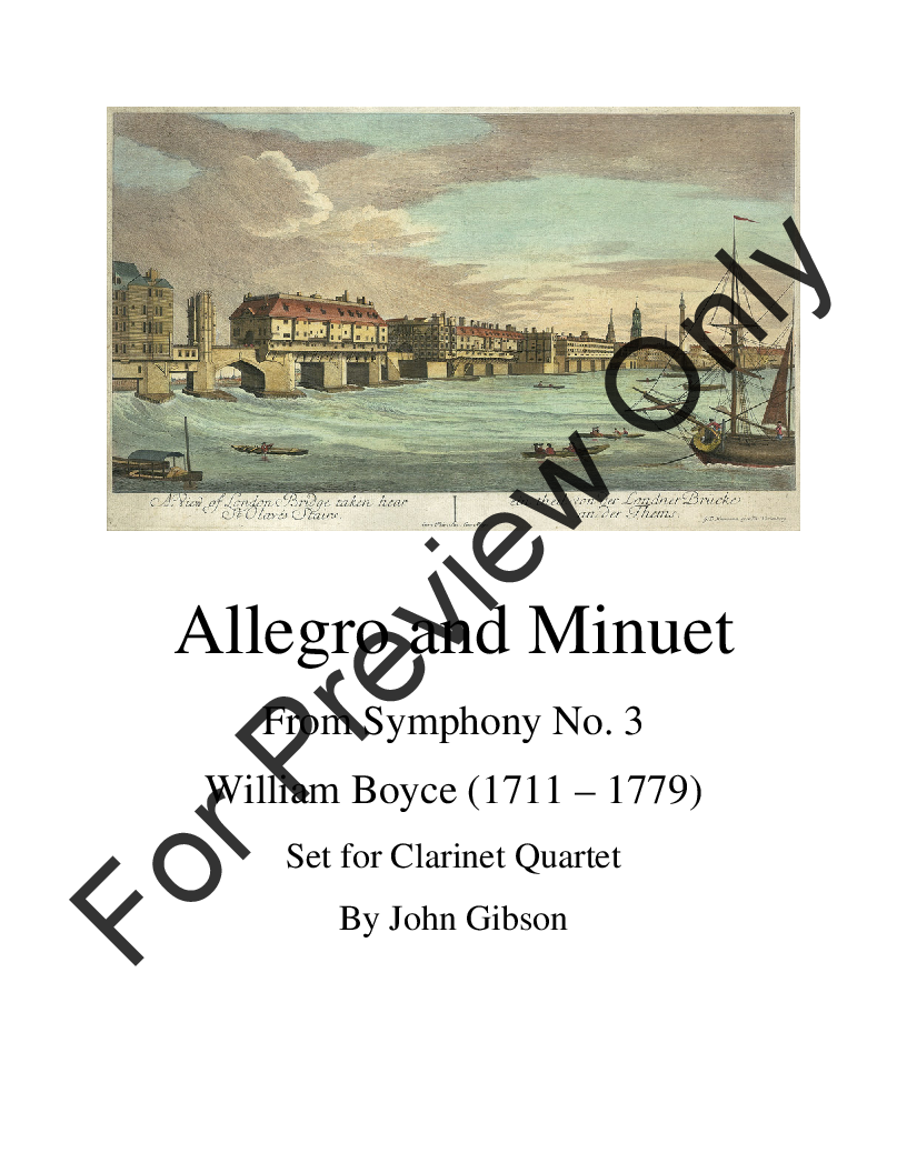 Allegro and Minuet for Clarinet Quartet P.O.D.