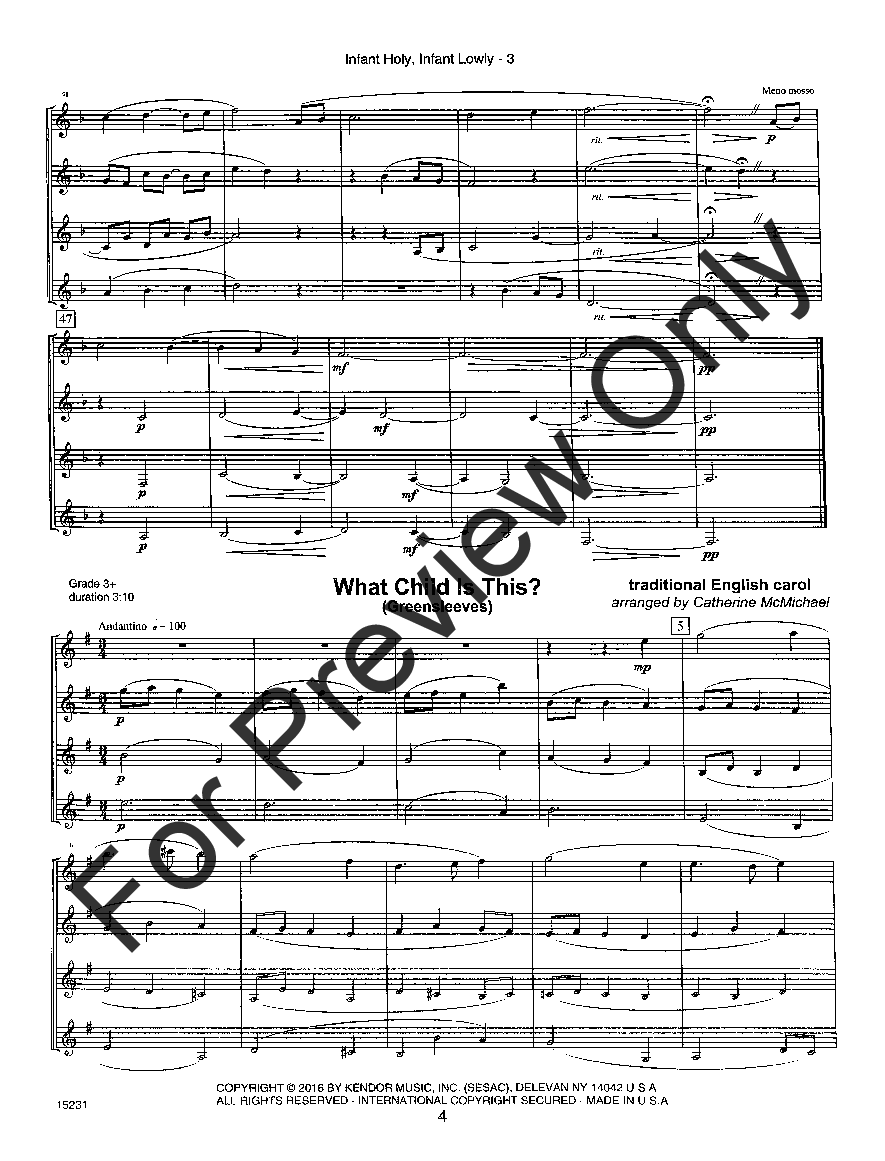 Contemporary Christmas Classics Clarinet Quartet - Score