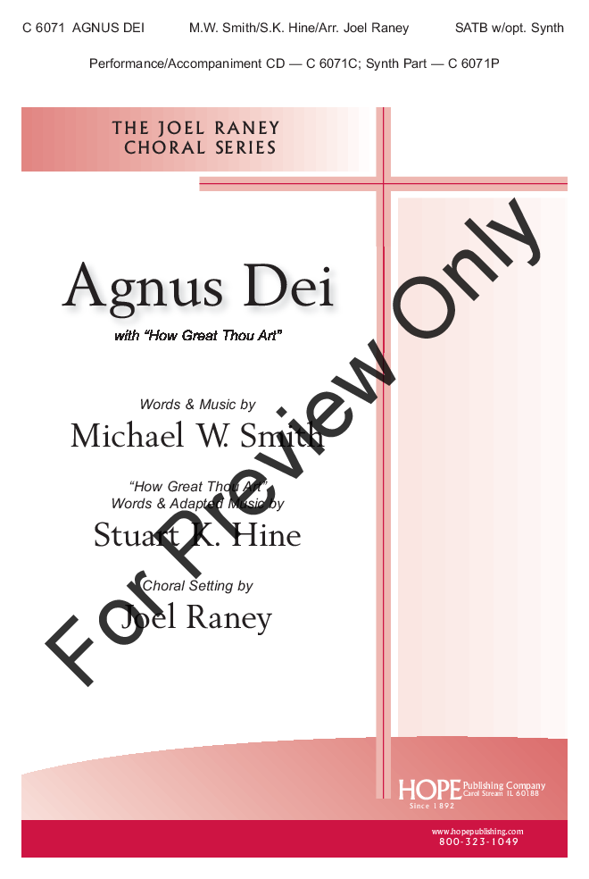 Agnus Dei with How Great Thou Art Large Print Edition P.O.D.