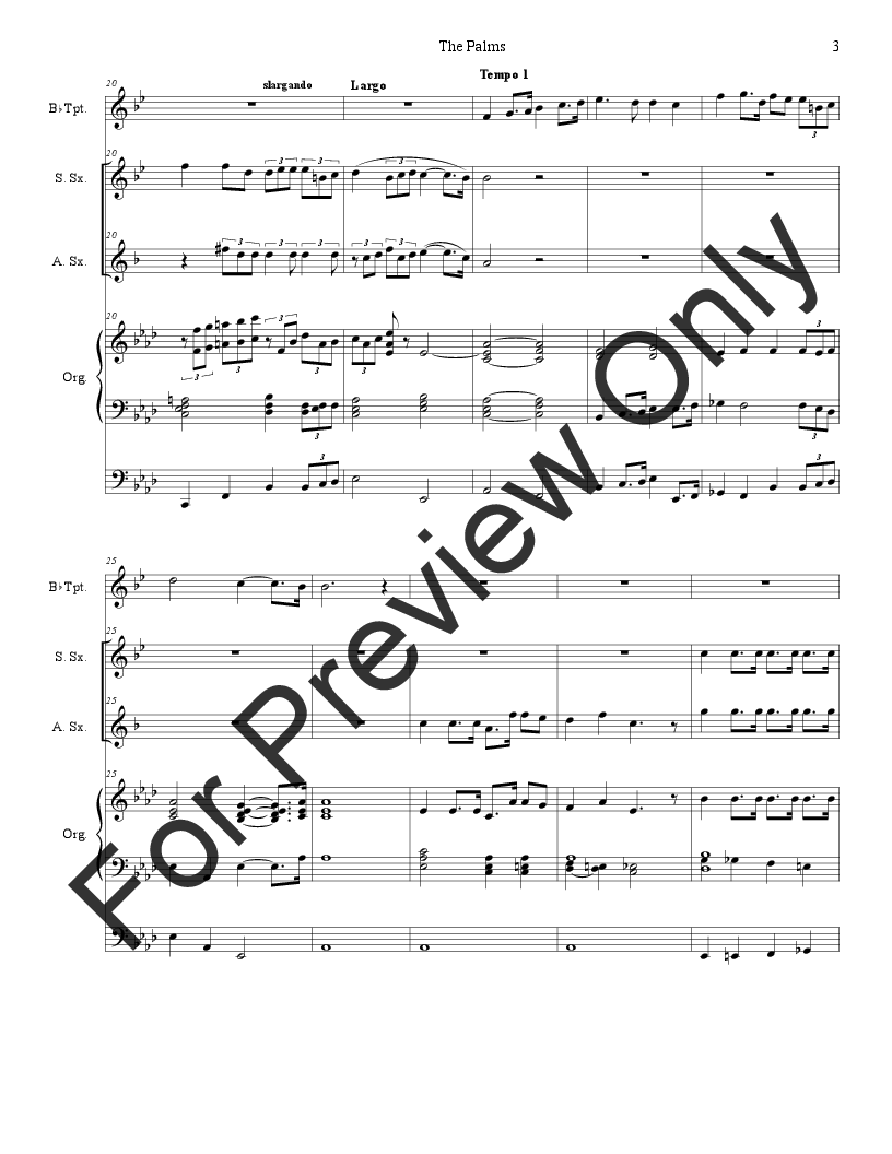 The Palms SA Sax Duet with trumpet, organ P.O.D.