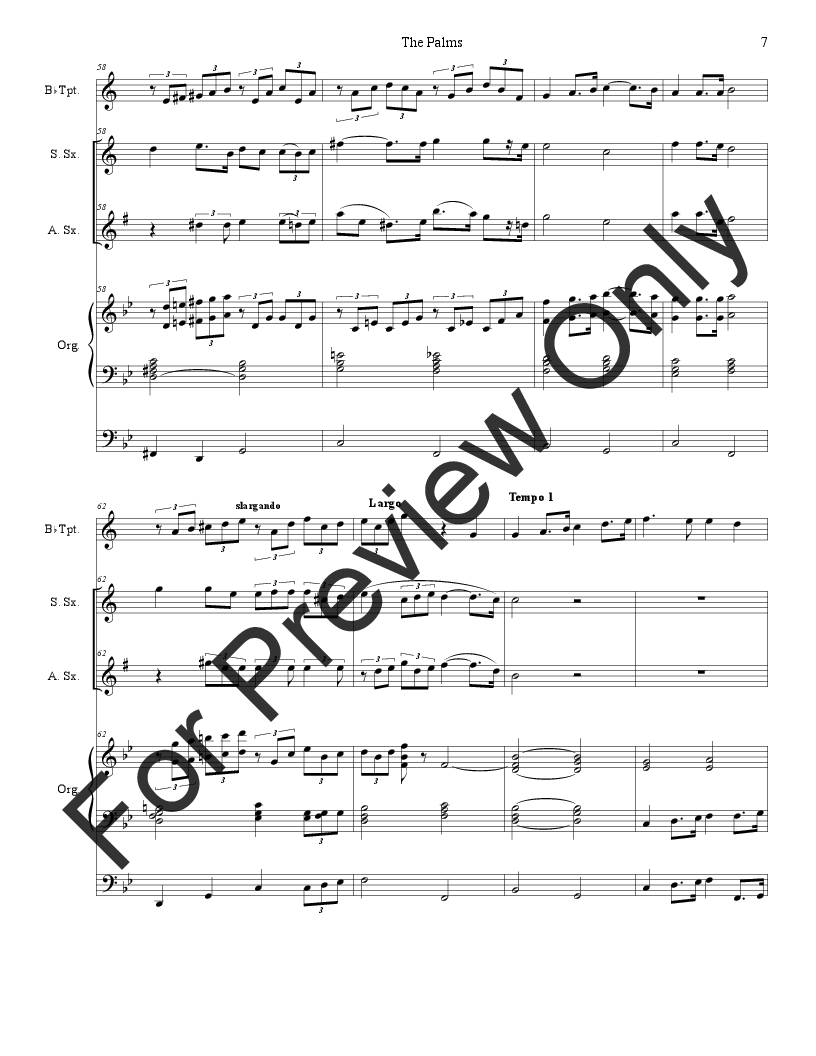The Palms SA Sax Duet with trumpet, organ P.O.D.