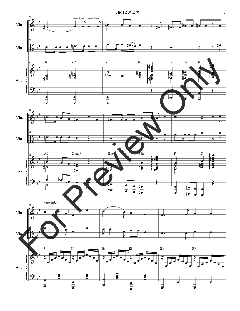 The Holy City (Duet for Violin and Viola) P.O.D.