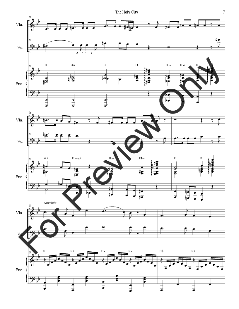 The Holy City (Duet for Violin and Cello) P.O.D.