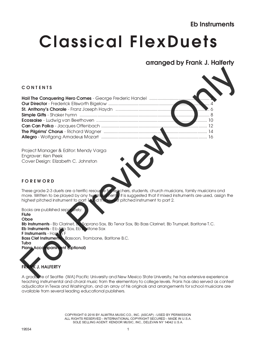 Classical FlexDuets Eb Instruments