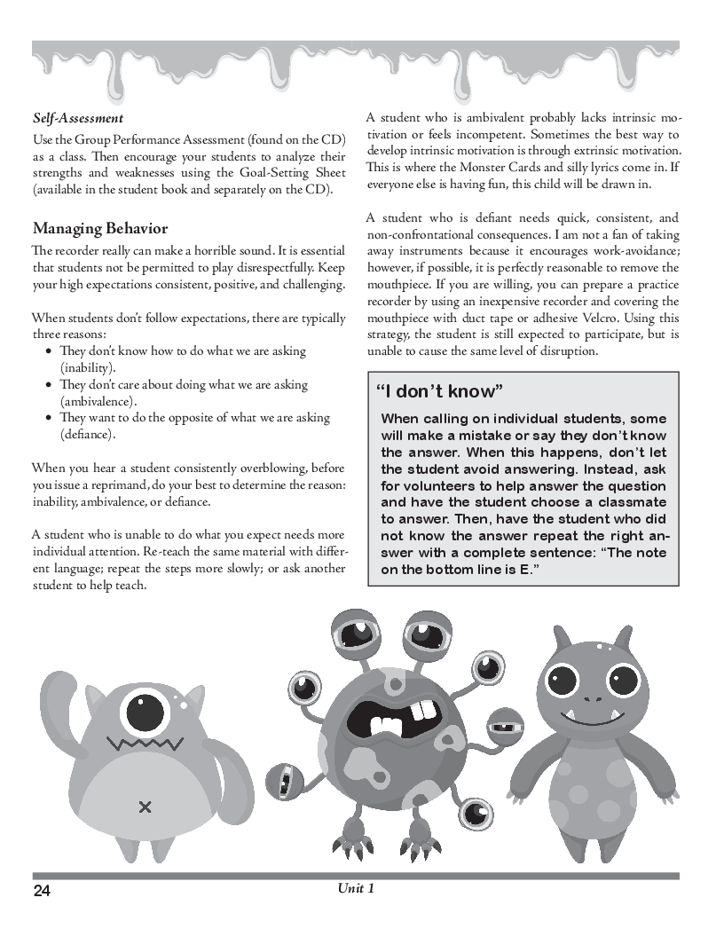 Recorder Monster Teacher Book