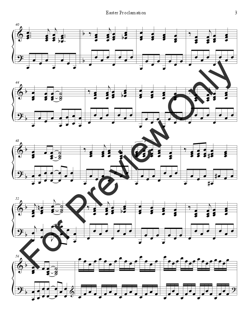 Easter Proclamation (The Risen Christ) C Instrument Duet with Piano P.O.D.