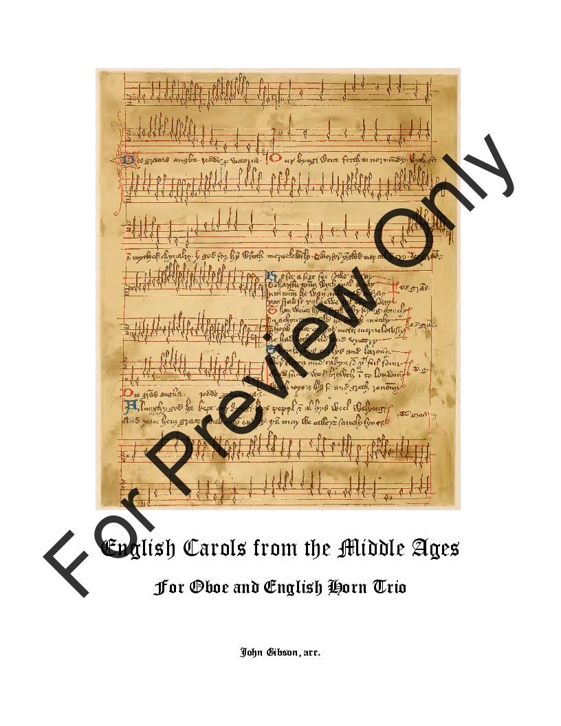 English Carols From the Middle Ages P.O.D.