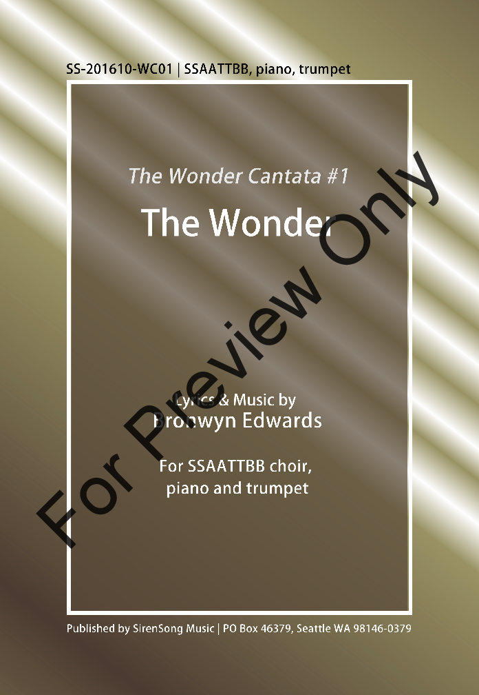 The Wonder (Wonder Cantata) P.O.D.