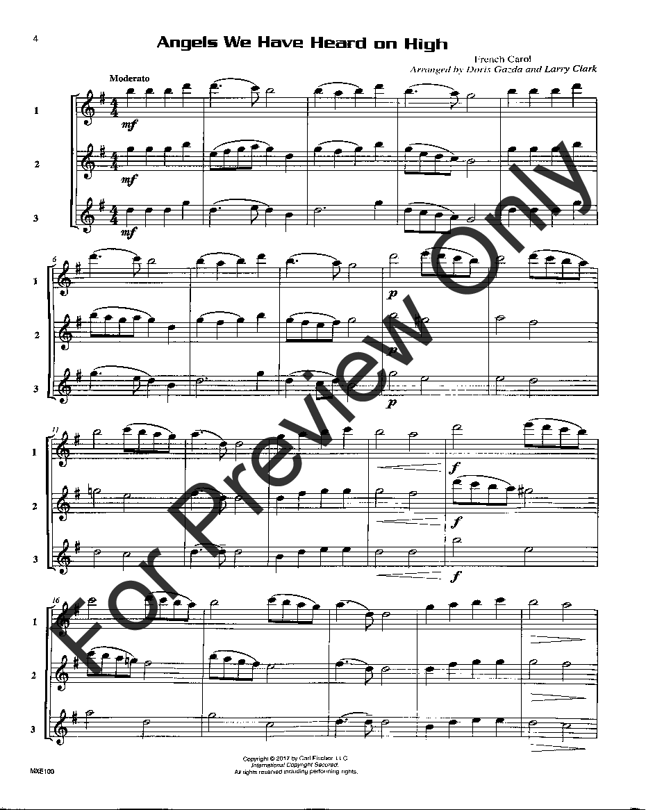 Compatible Trios for Christmas Flute