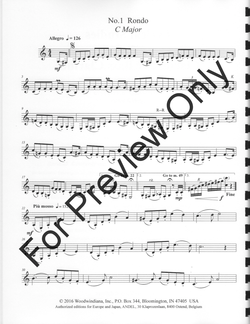 Lyrical Studies for Clarinet or Bass Clarinet Method Book
