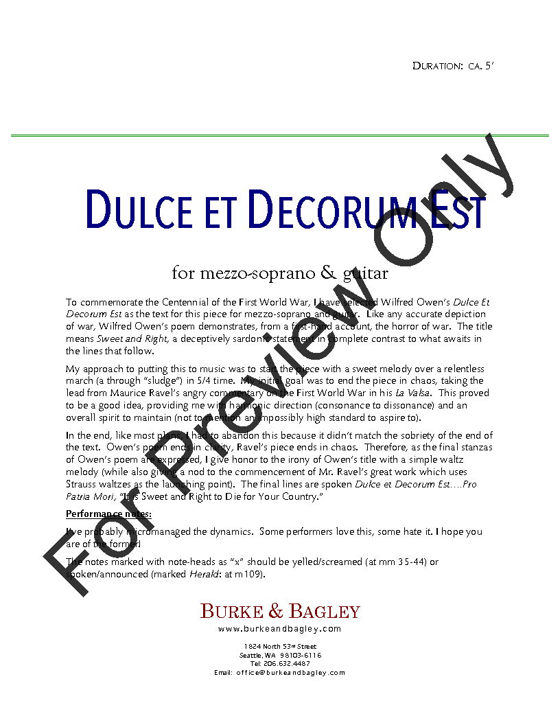 Dulce et Decorum P.O.D.
