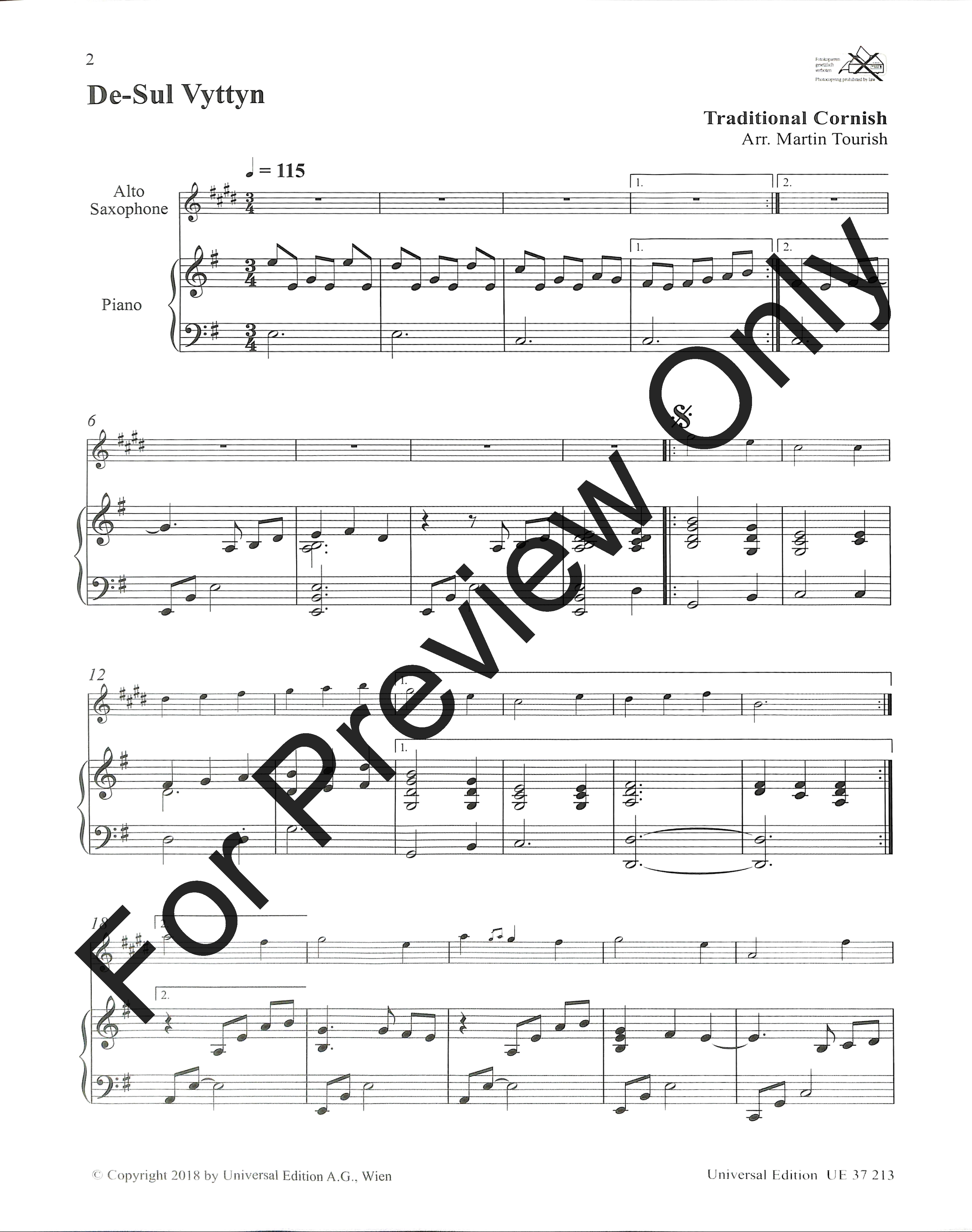 Celtic - Play-Along Saxophone BK/CD or piano accompaniment