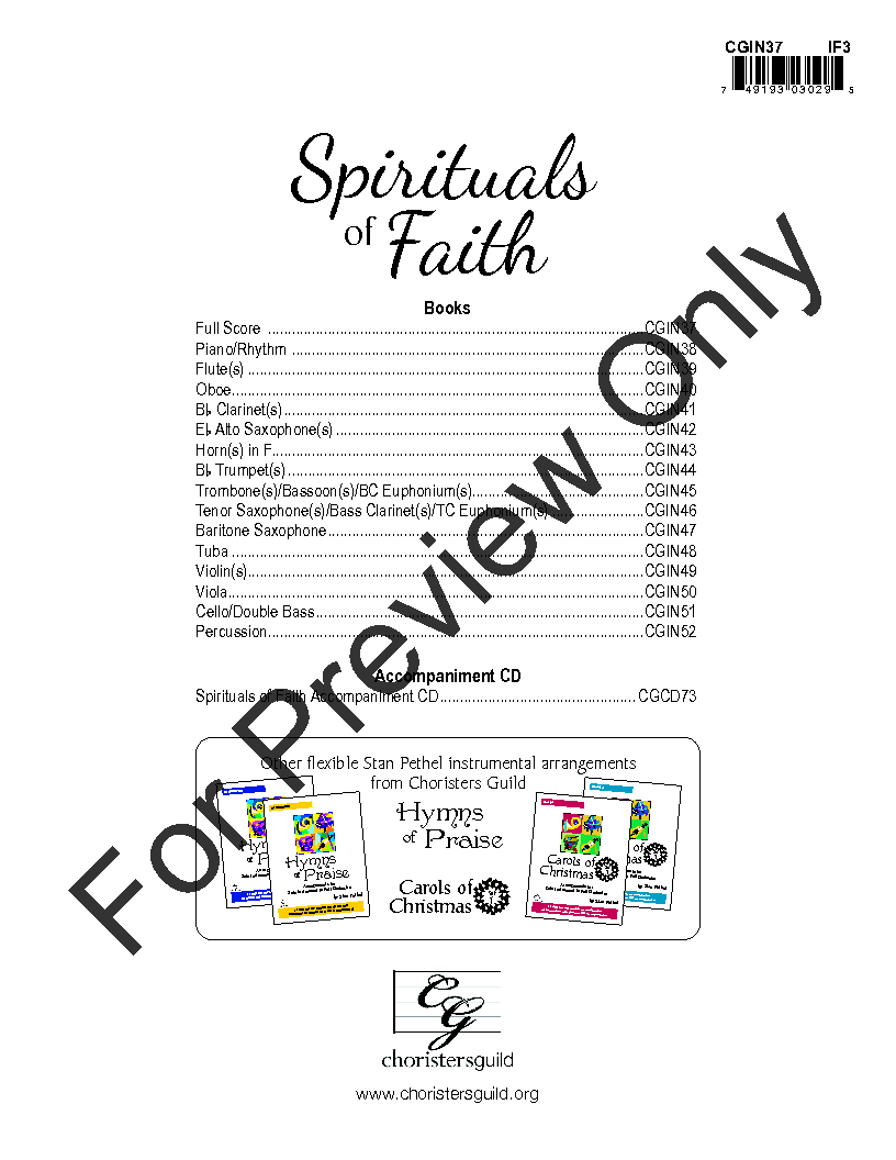 Spirituals of Faith Full Score