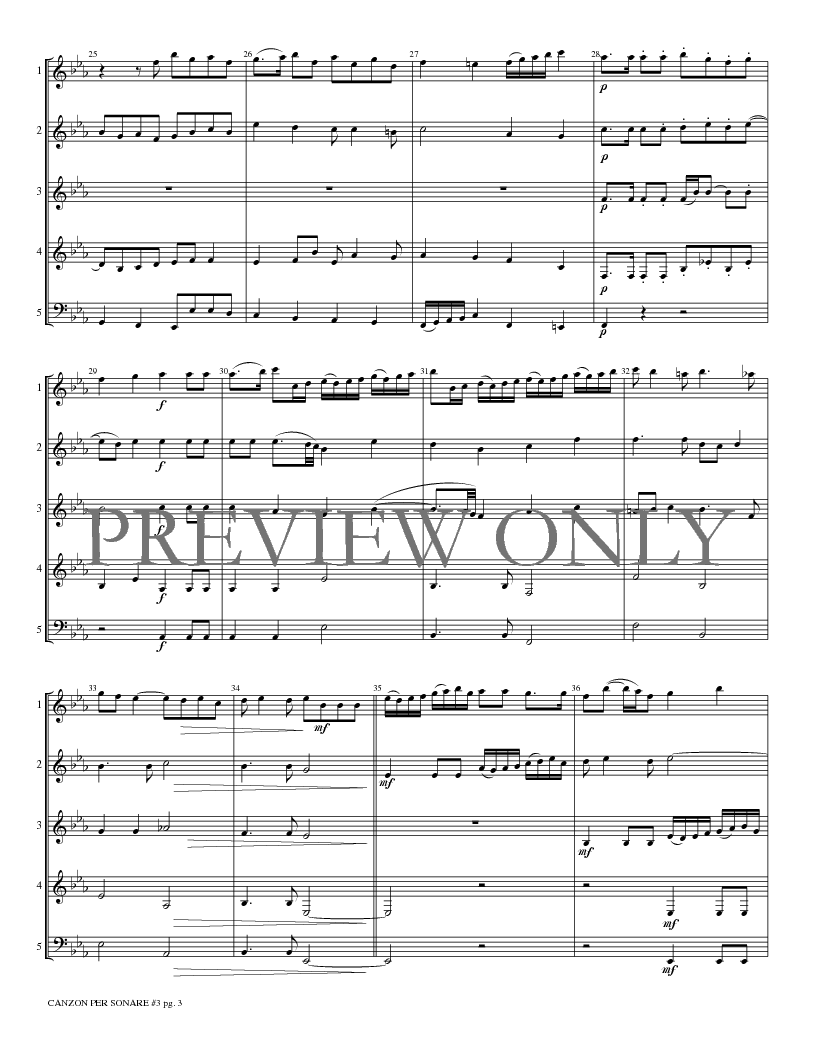 Canzon per Sonare #3 Woodwind Ensemble