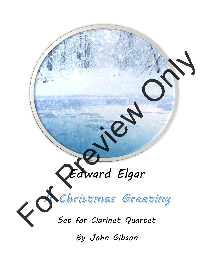 A Christmas Greeting set for Clarinet Quartet P.O.D.