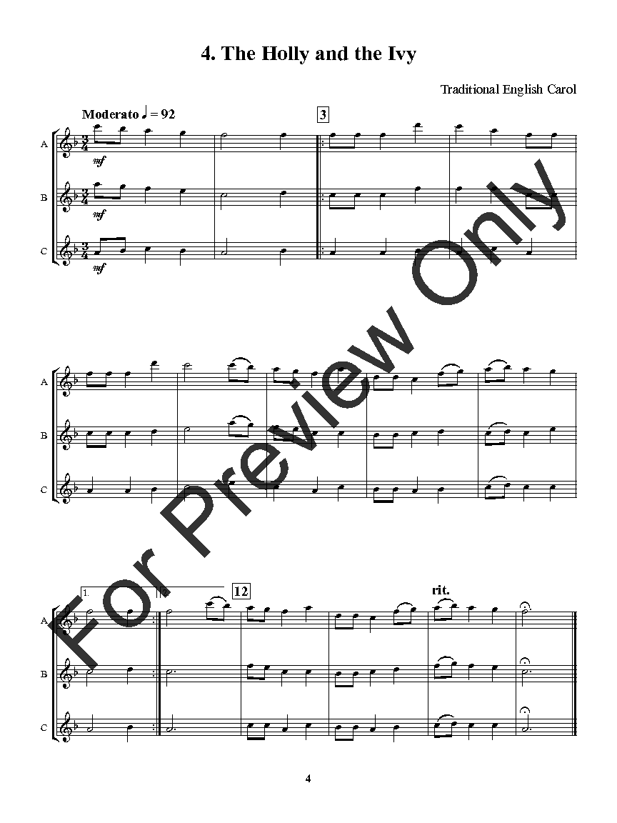 Flexible Favorites for Winds - Christmas Flute Trio