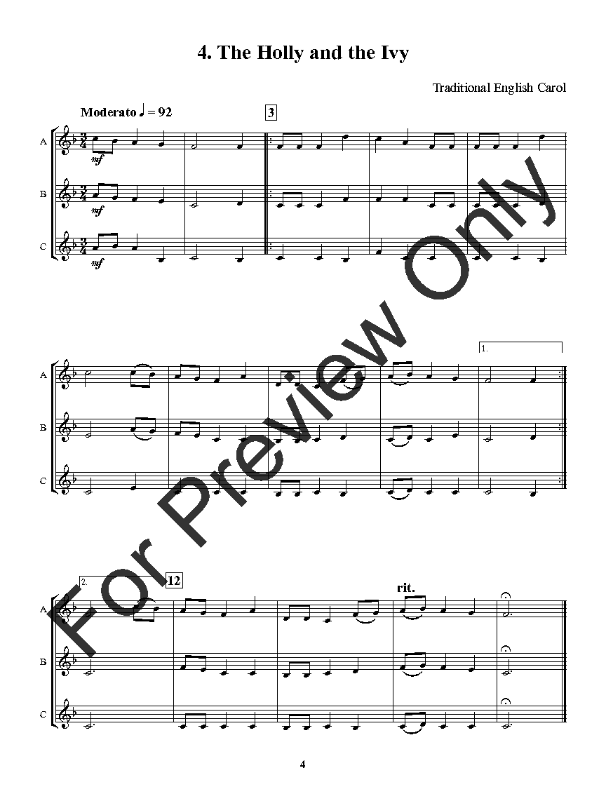 Flexible Favorites for Winds - Christmas Oboe Trio