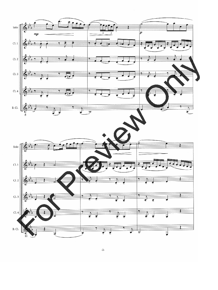 Adagio for Clarinet Solo with Clarinet Choir
