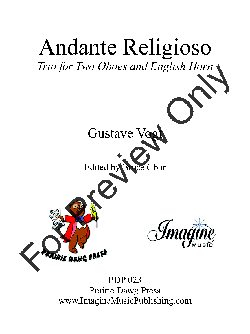 Andante Religioso Trio for 2 Oboes and English Horn