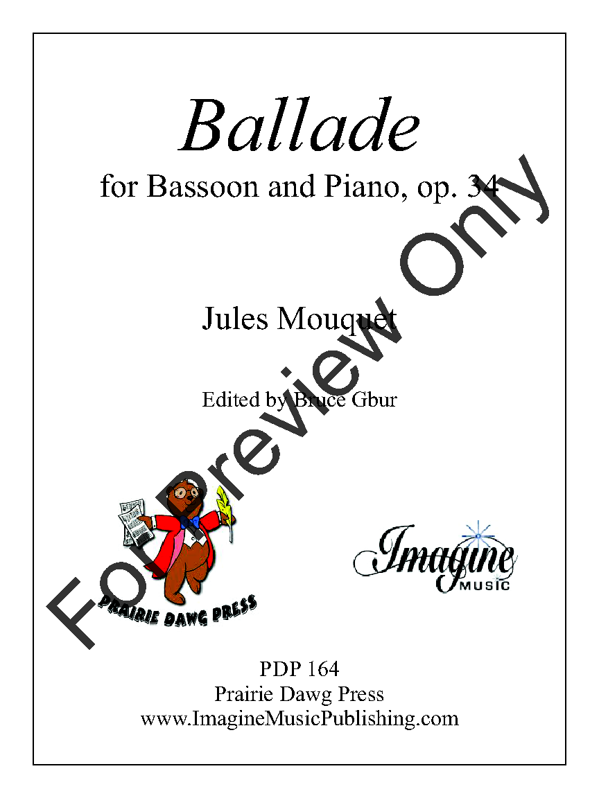 Ballade for Bassoon, Op. 34 Bassoon Solo with Piano