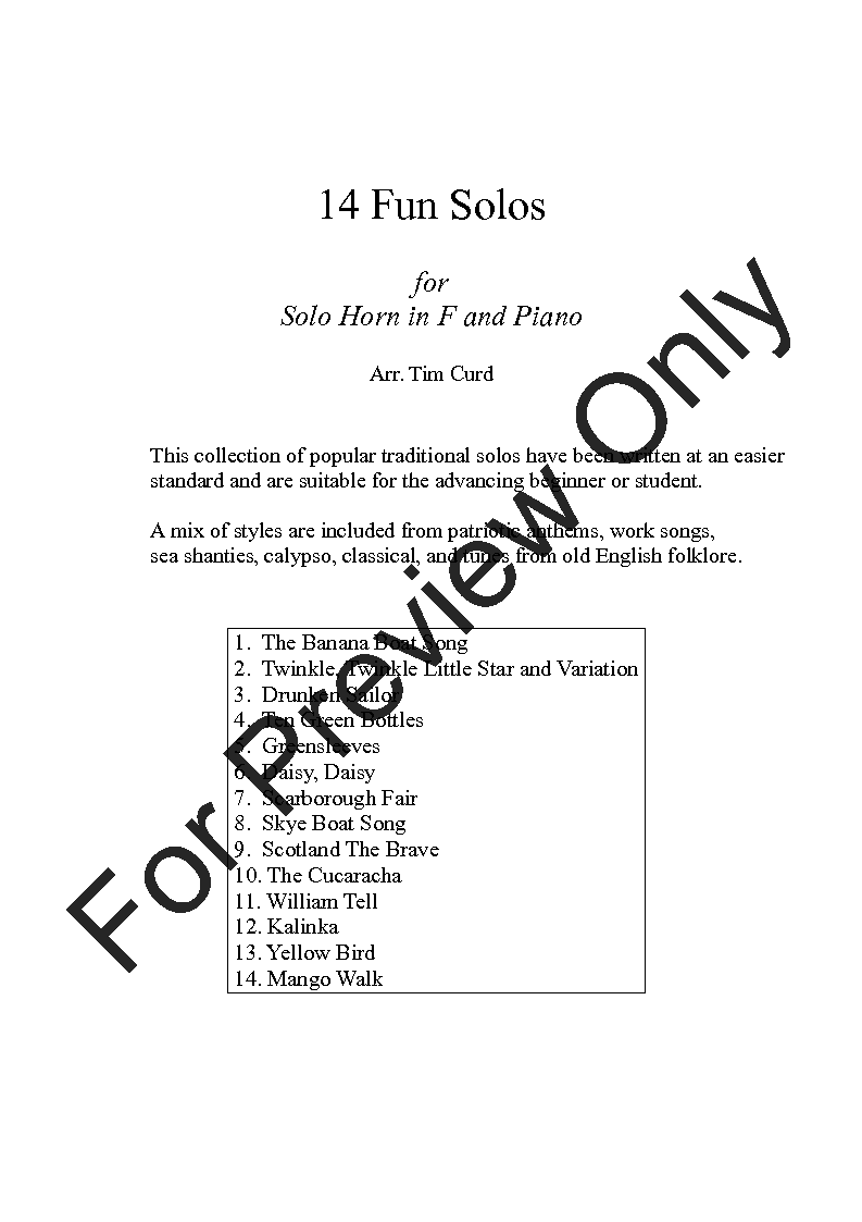 14 Fun Solos P.O.D.