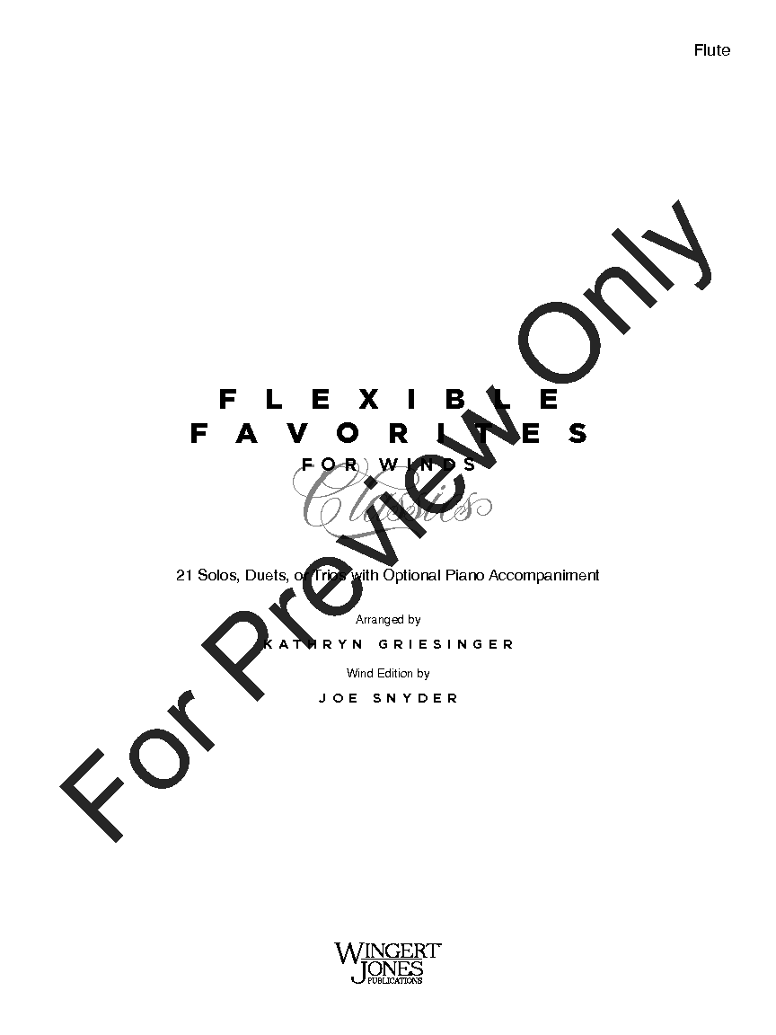 Flexible Favorites for Winds - Classics Flute Trio