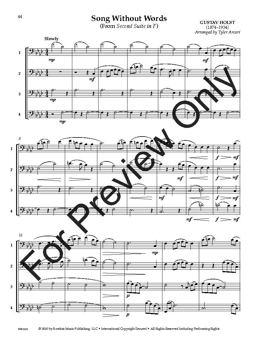 Adaptable Quartets Trombone/Euphonium/Bassoon P.O.D.