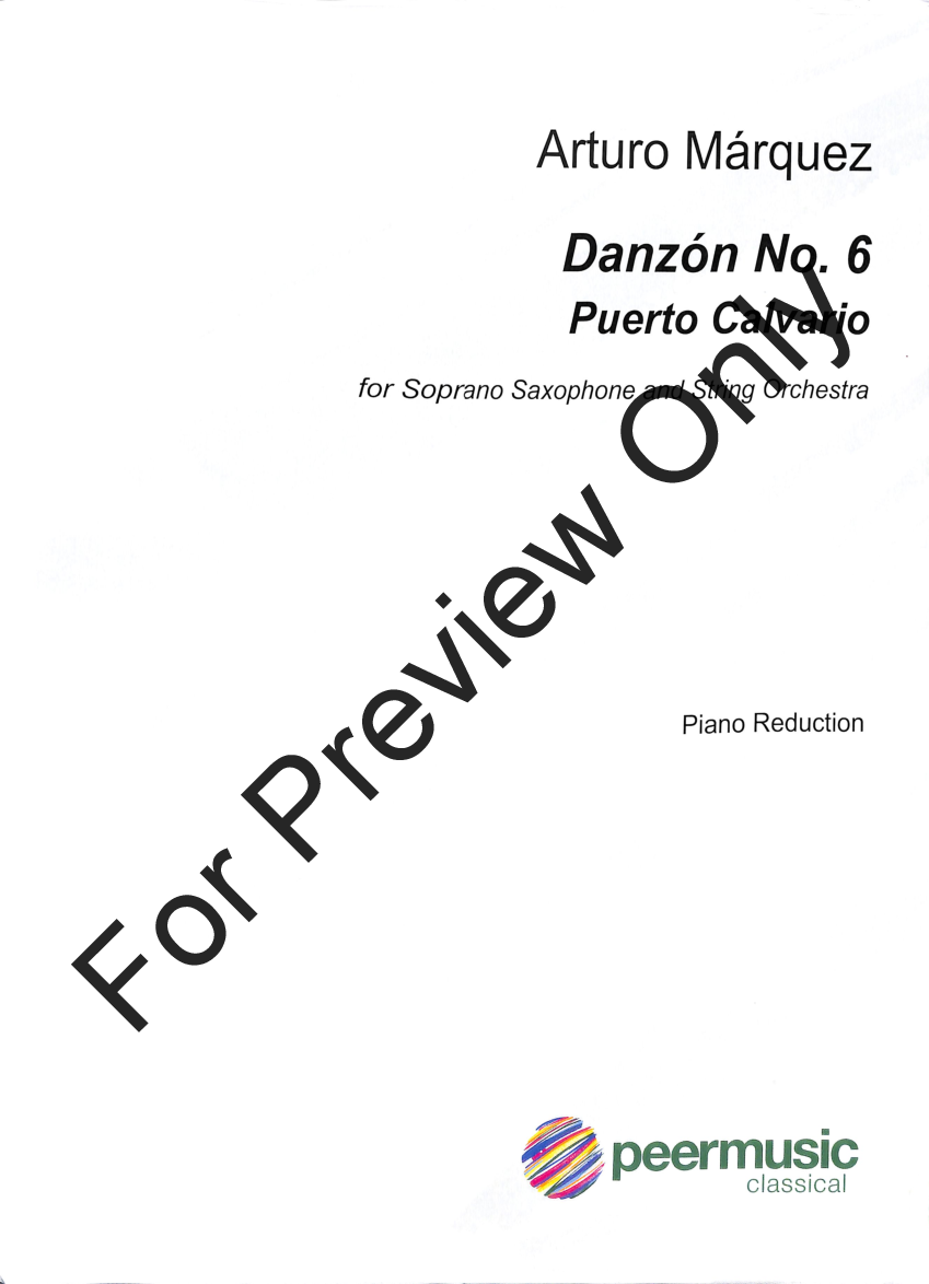 Danzon No. 6 Soprano Sax and Piano Reduction