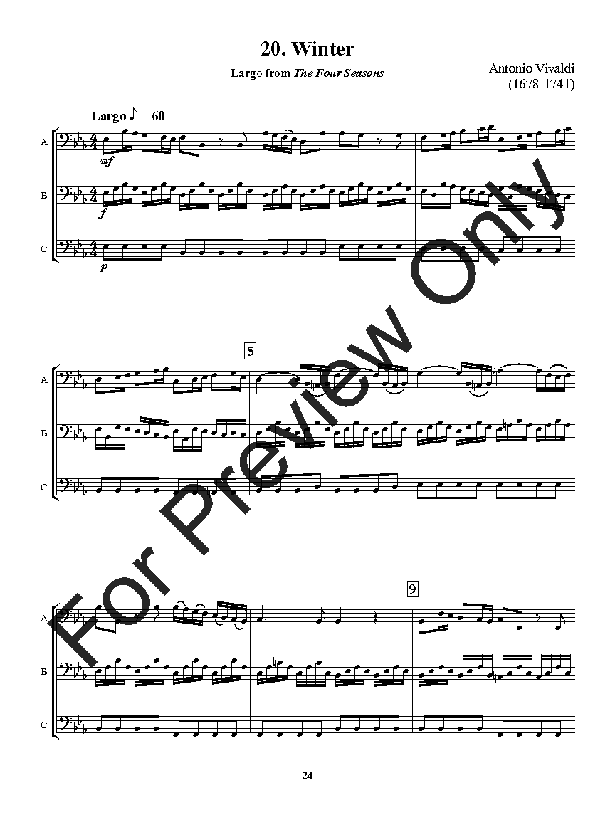 Flexible Favorites for Winds - Wedding Bass Clef Instruments Trio Trombone, Baritone B.C., Bassoon
