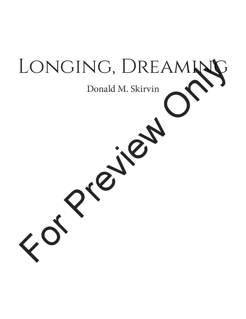 Longing, Dreaming E Print