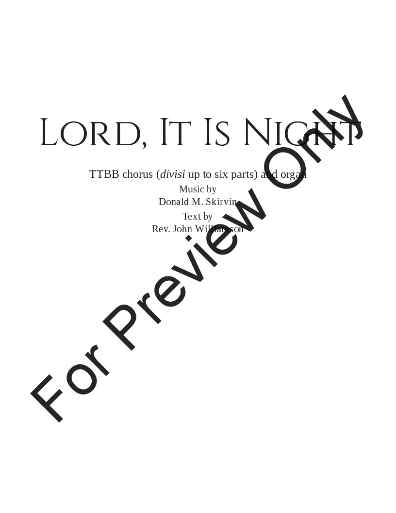 Lord, it is night P.O.D.