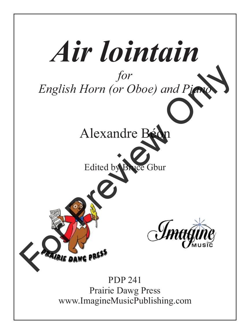 Air lointain (Distant Song) English Horn or Oboe and Piano